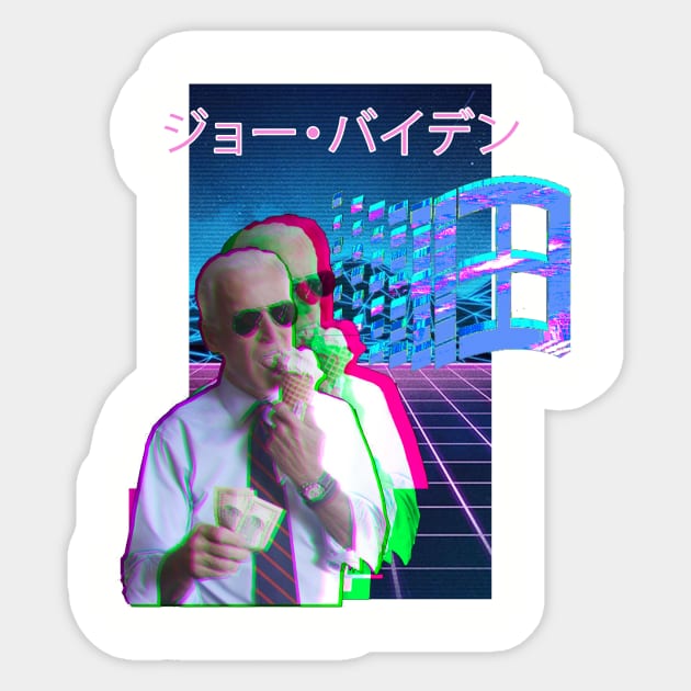 Joe Biden Vaporwave Sticker by TKL